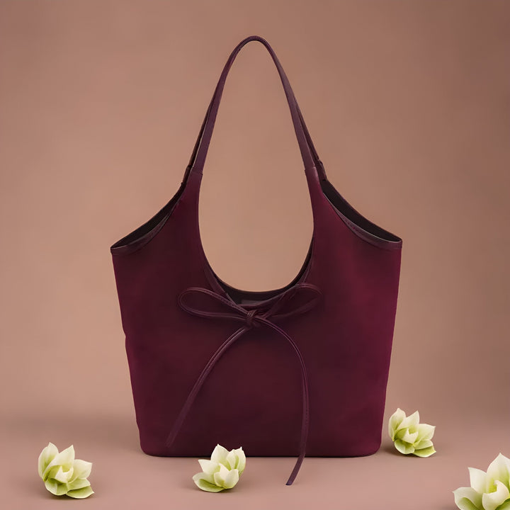 Mireille – Suede Bag with Bow