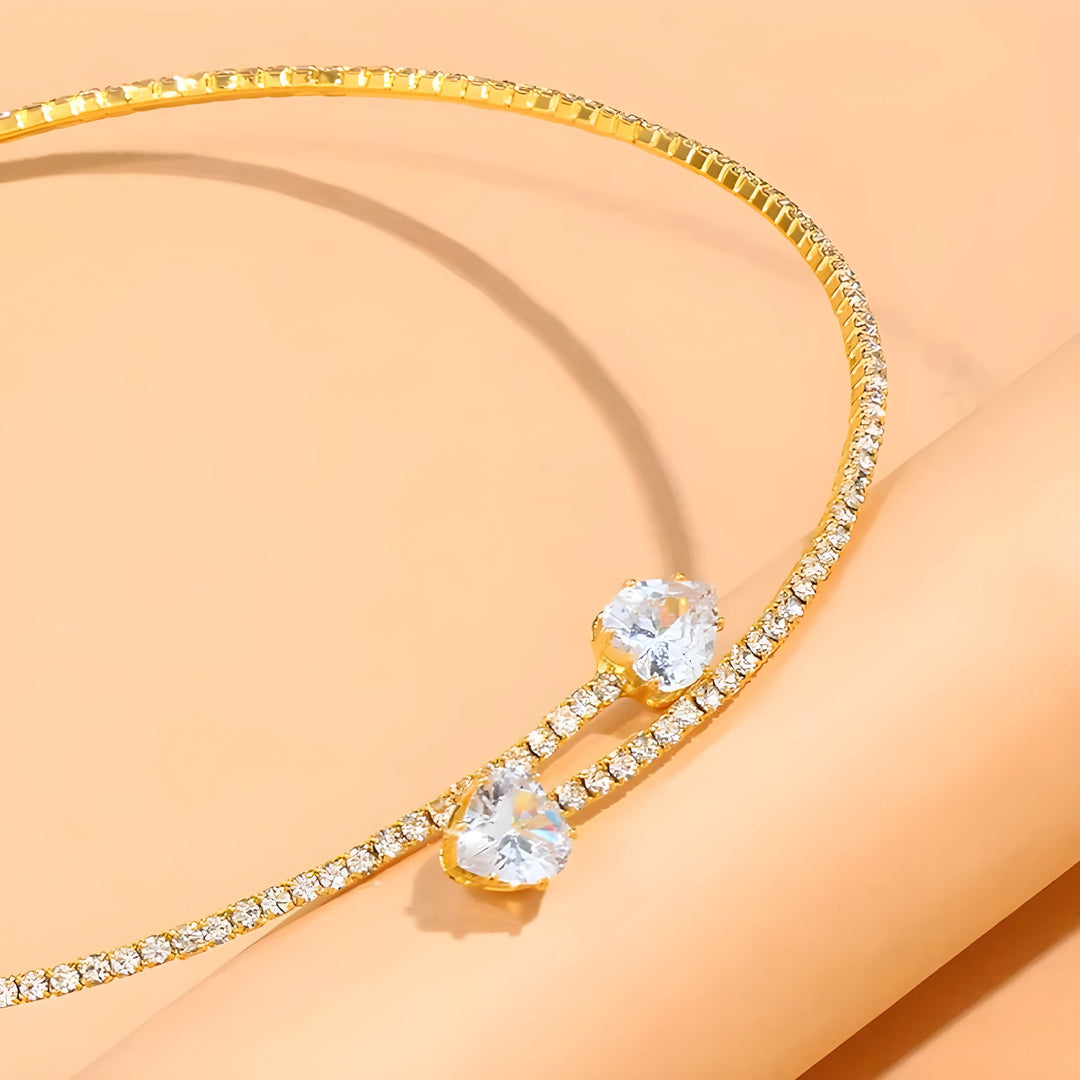 Ophélie – Collier ouvert avec zircone 