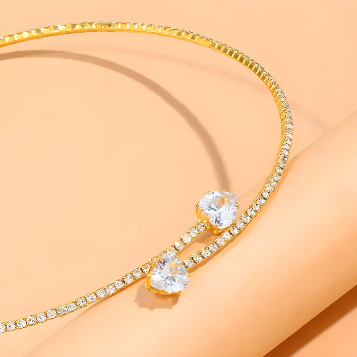 Ophélie – Collier ouvert avec zircone 