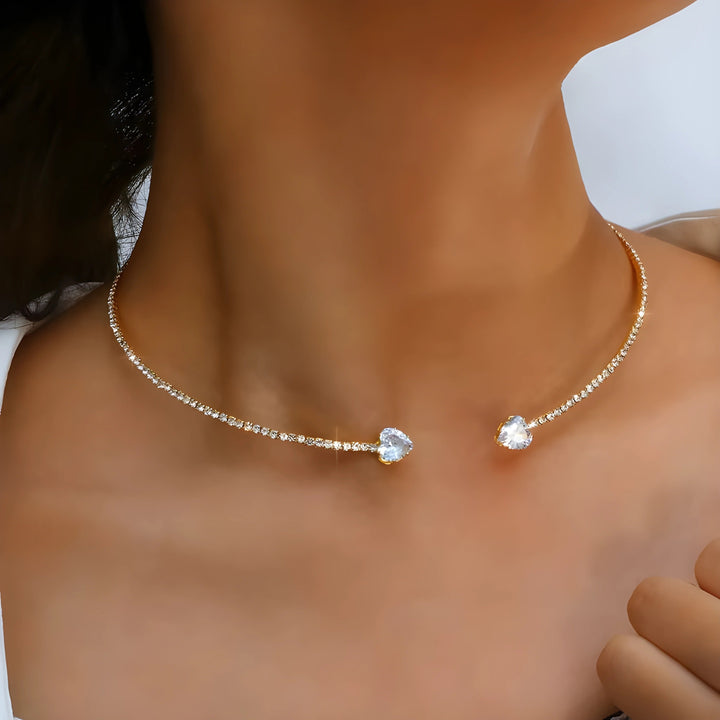 Ophélie – Collier ouvert avec zircone 