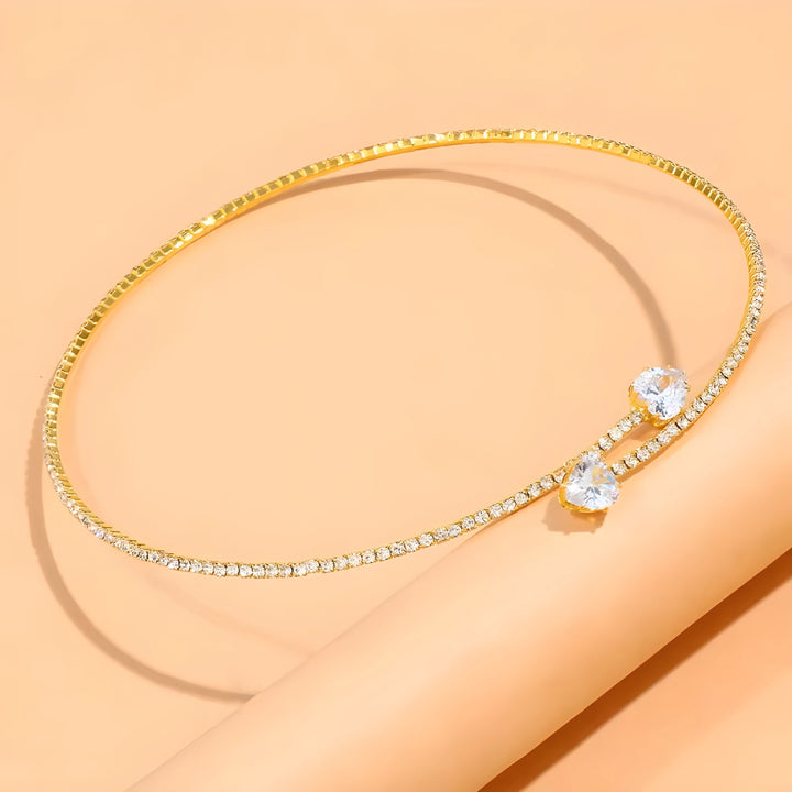 Ophélie – Collier ouvert avec zircone 