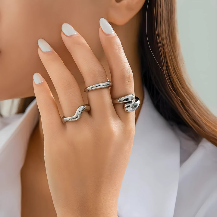 Lison – Ensemble de bagues délicates (3 pièces)