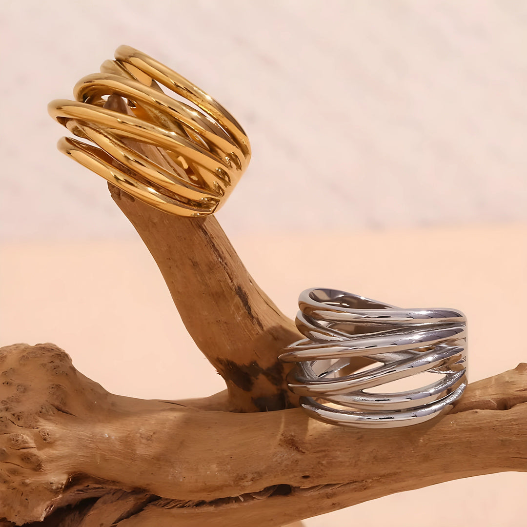 Auriane – Mehrlagiger Edelstahlring