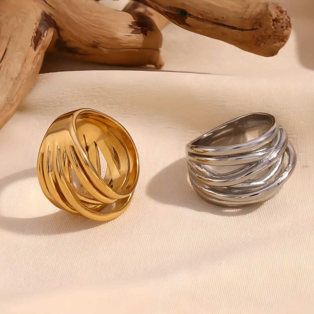 Auriane – Mehrlagiger Edelstahlring