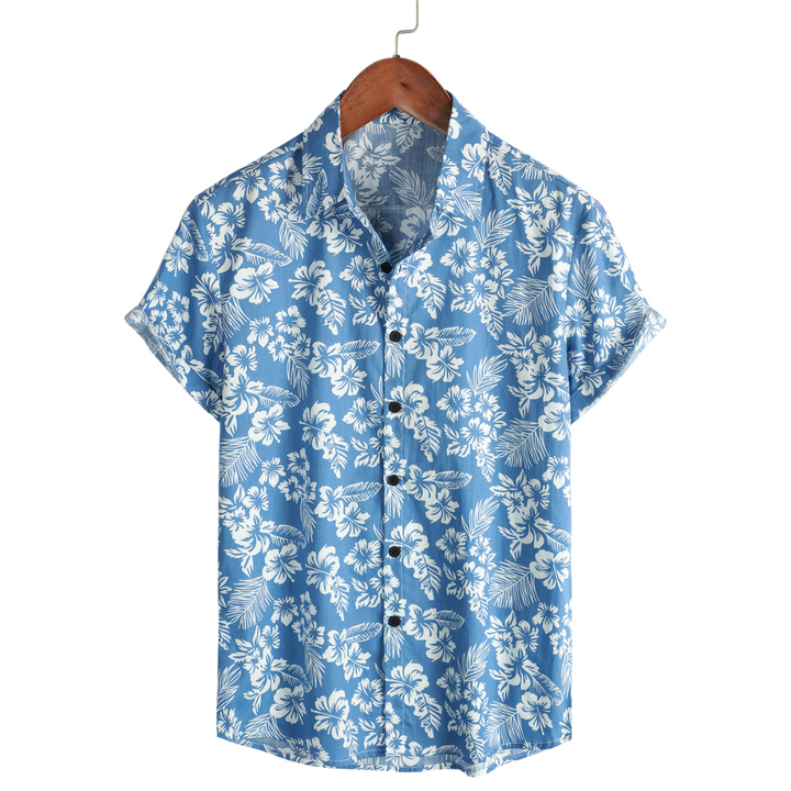 Hawaiian Short Sleeve Floral Blouse