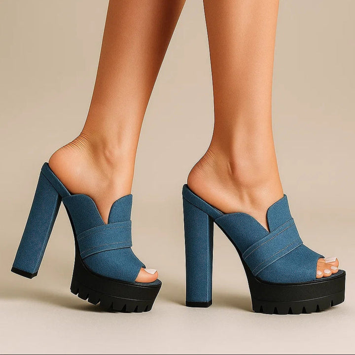 DELILAH DENIM HEELS