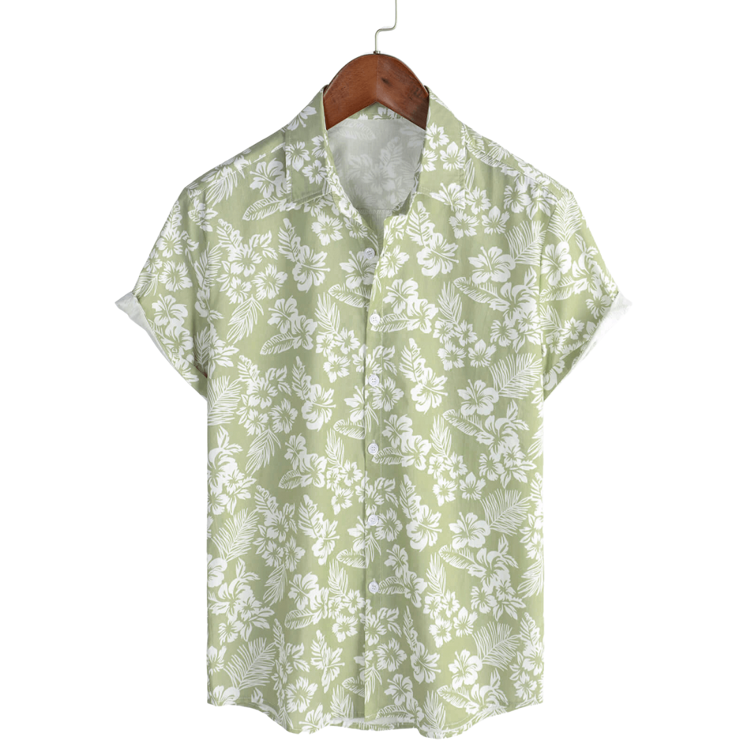 Hawaiian Short Sleeve Floral Blouse