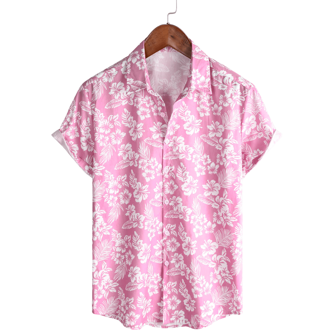 Hawaiian Short Sleeve Floral Blouse
