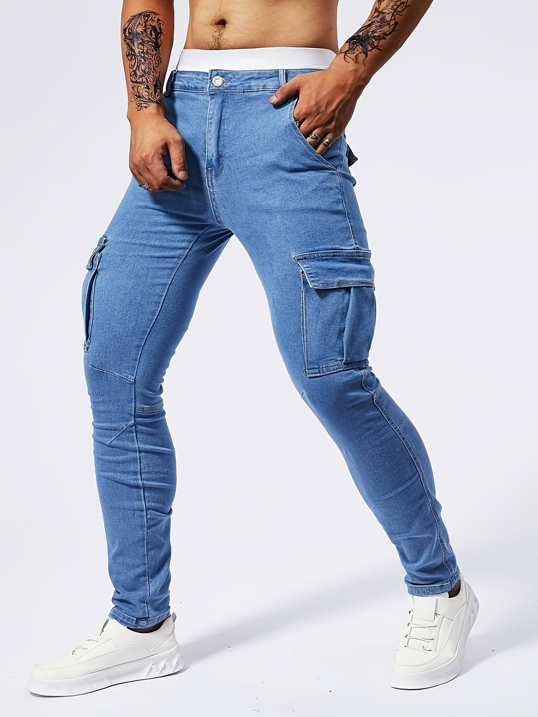 Laluna® | Slim Fit Cargo Jeans