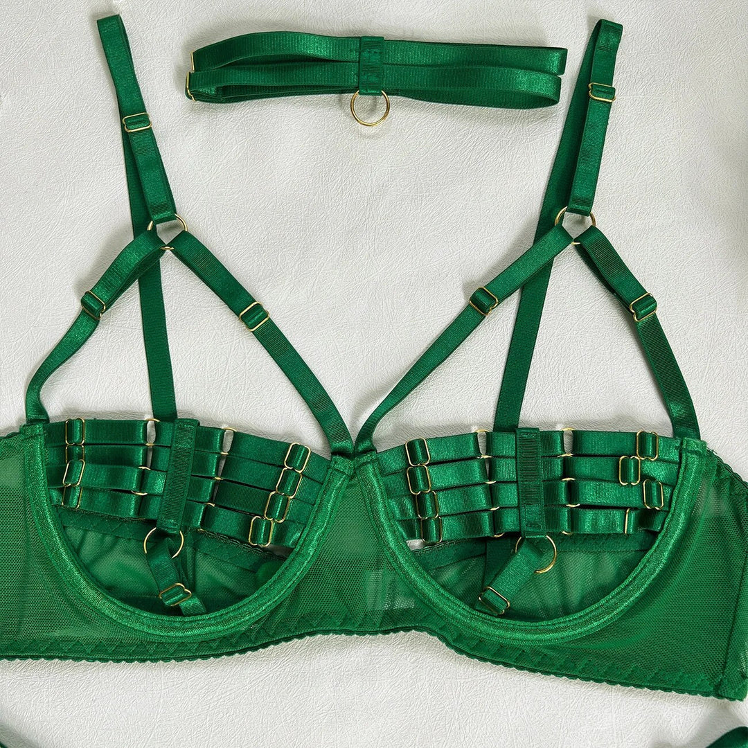 Maloi - Sultry Four Piece Adjustable Straps Lingerie