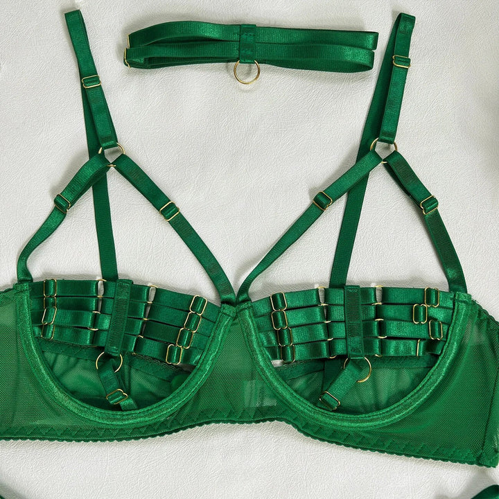 Maloi - Sultry Four Piece Adjustable Straps Lingerie