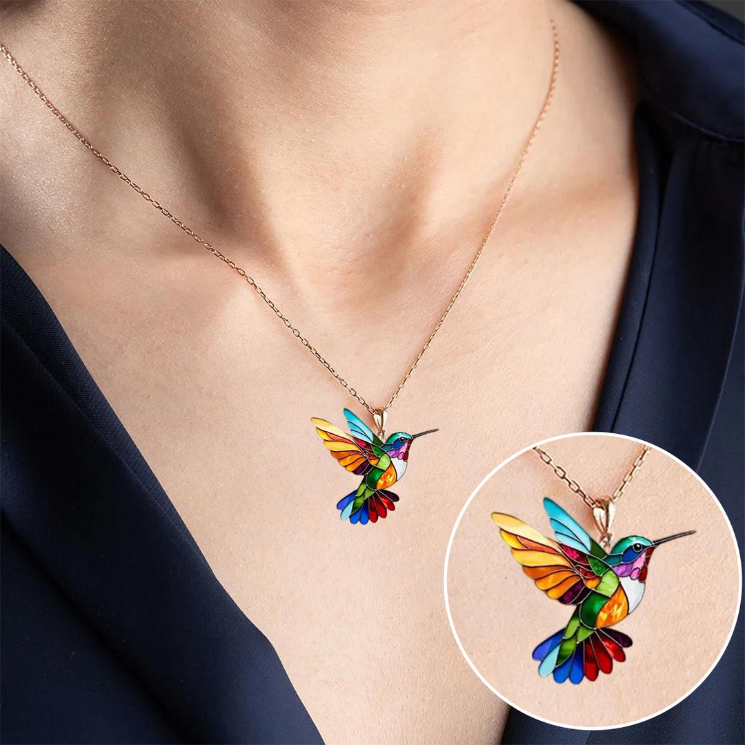 Alaina | Elegant and Colorful Hummingbird Necklace