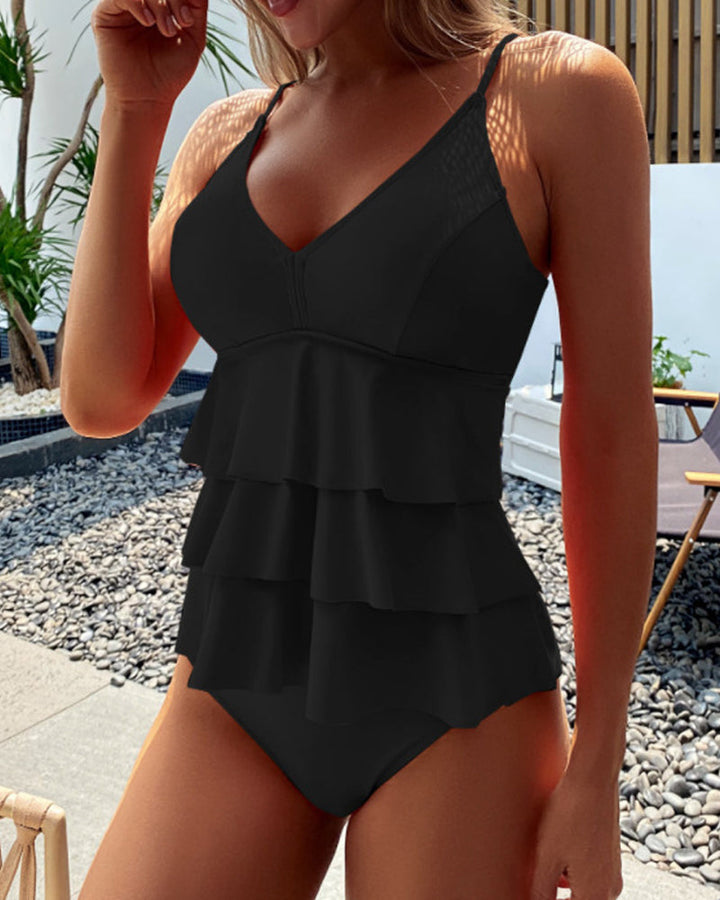 Lia - Simple swimsuit with elegant ruffles
