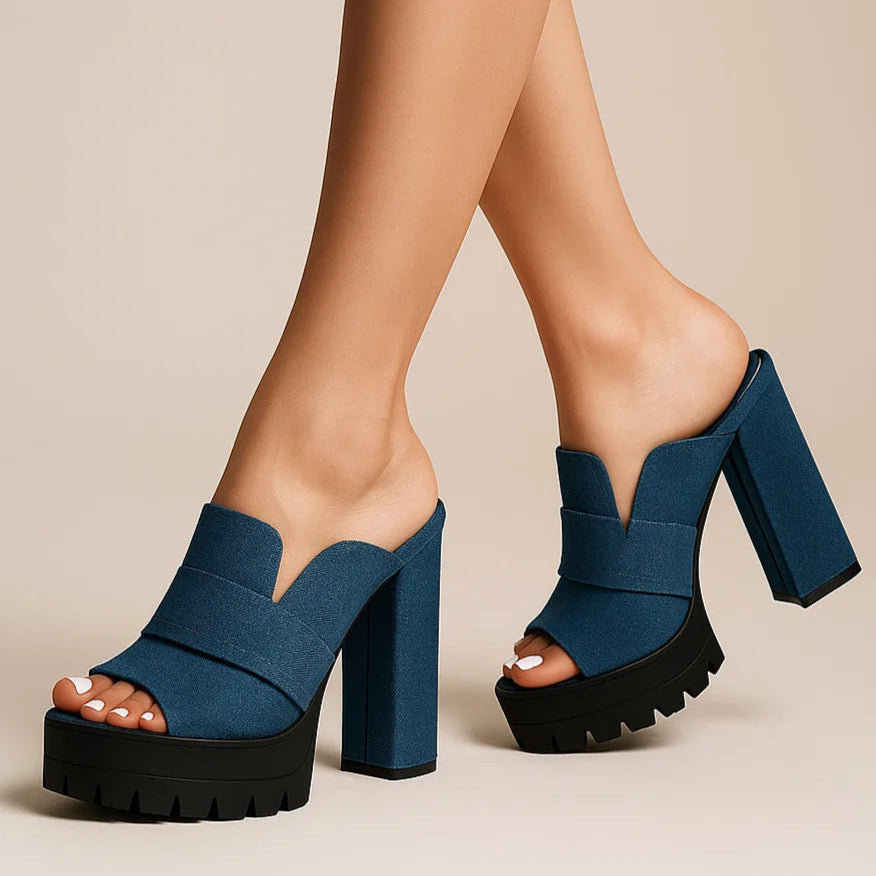 DELILAH DENIM HEELS
