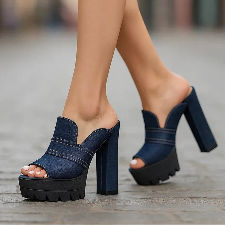 DELILAH DENIM HEELS