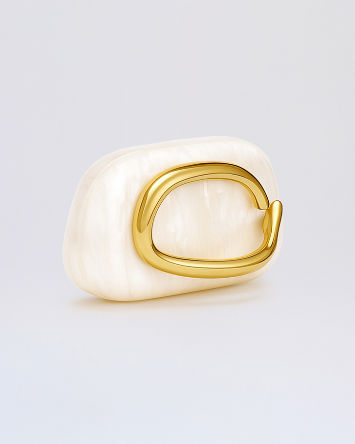 Sculptural Pearl Clutch