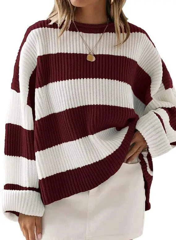 Adeline | Stripe Knitted Sweater Women