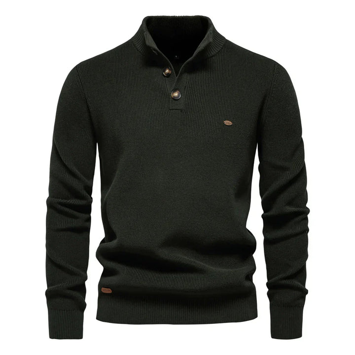 Men's Sweater with Button Details