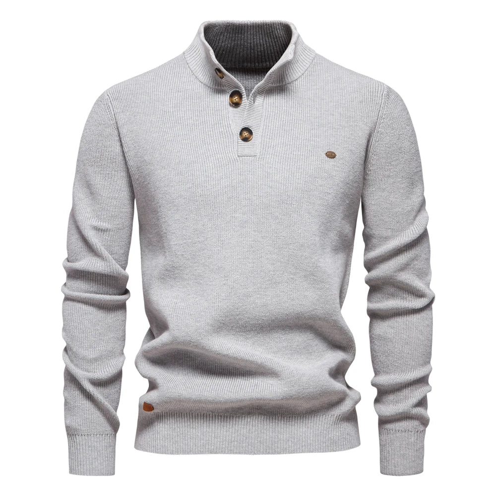 Men's Sweater with Button Details