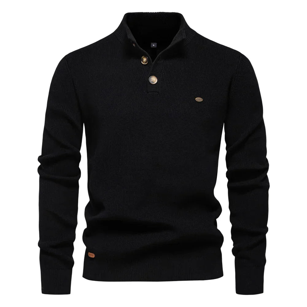 Men's Sweater with Button Details