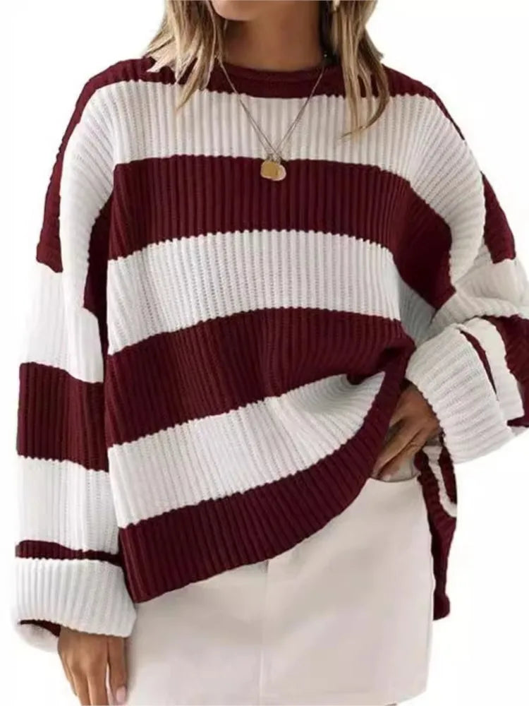 Adeline | Stripe Knitted Sweater Women
