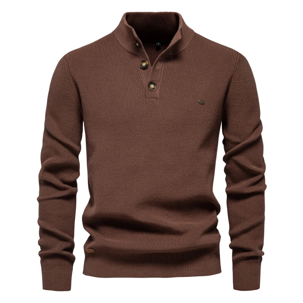 Men's Sweater with Button Details