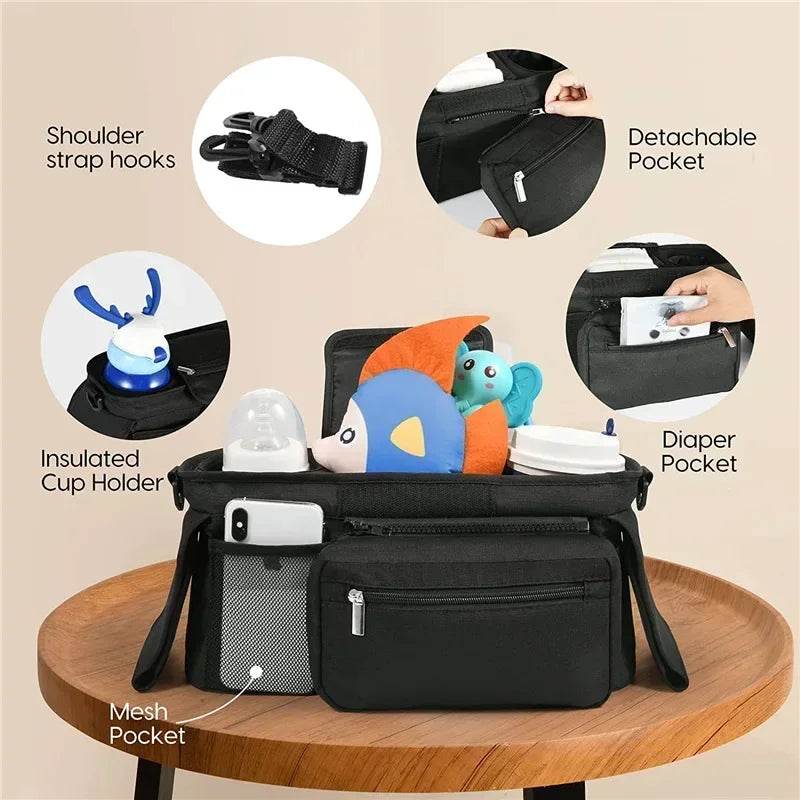 Universal stroller organizer