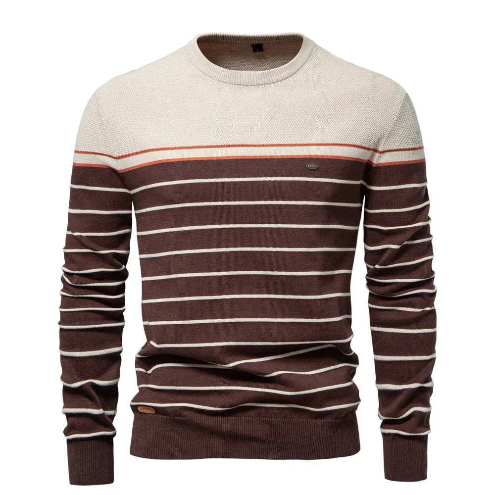 Men's Stripe Pattern Sweater