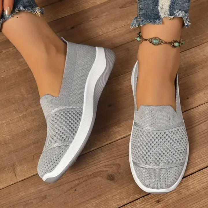 ComfortKnit™ Slip-On Orthopedic Walking Sneakers — Breathable, Cushioned, Non-Slip