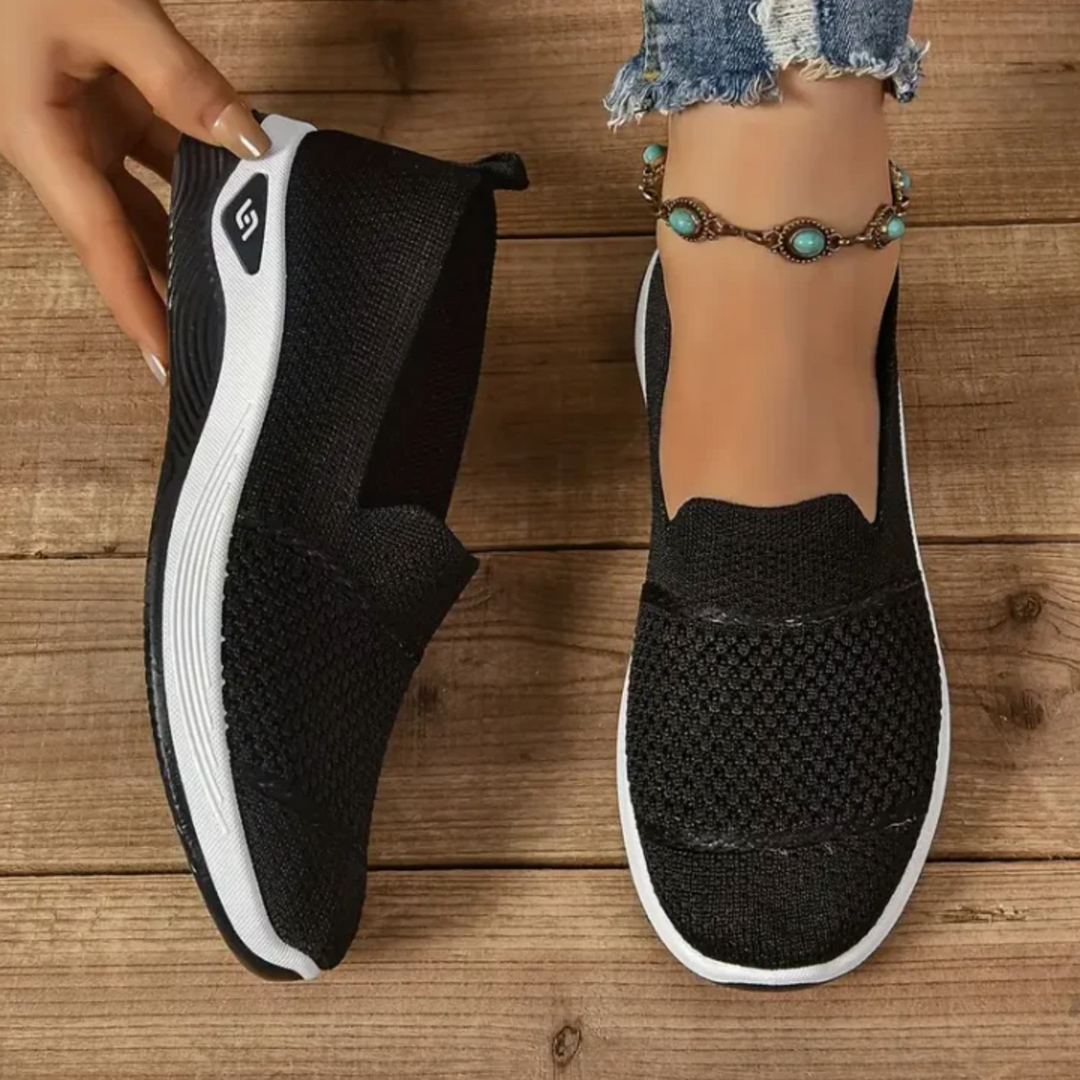 ComfortKnit™ Slip-On Orthopedic Walking Sneakers — Breathable, Cushioned, Non-Slip