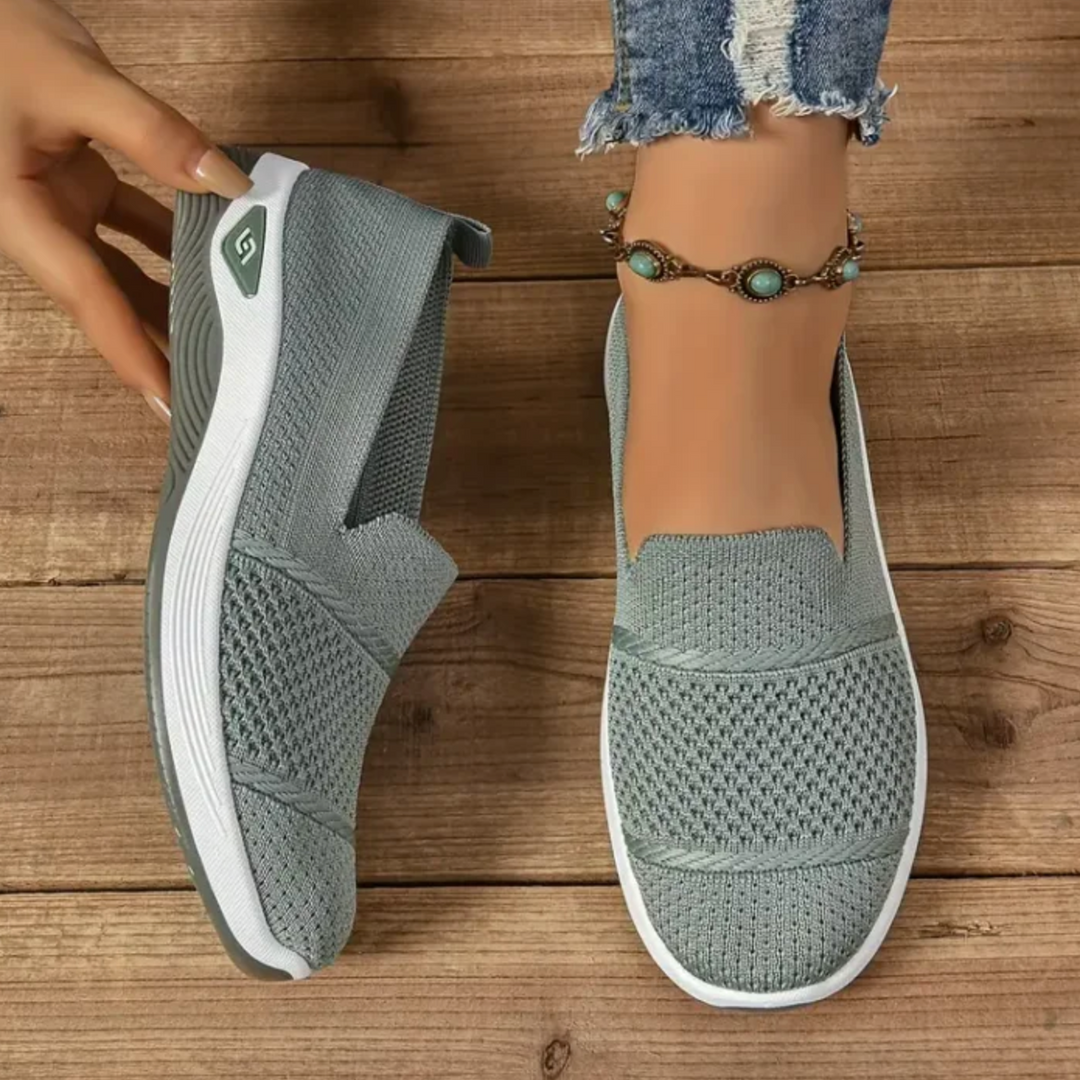 ComfortKnit™ Slip-On Orthopedic Walking Sneakers — Breathable, Cushioned, Non-Slip