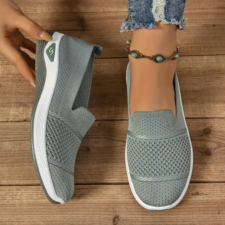 ComfortKnit™ Slip-On Orthopedic Walking Sneakers — Breathable, Cushioned, Non-Slip