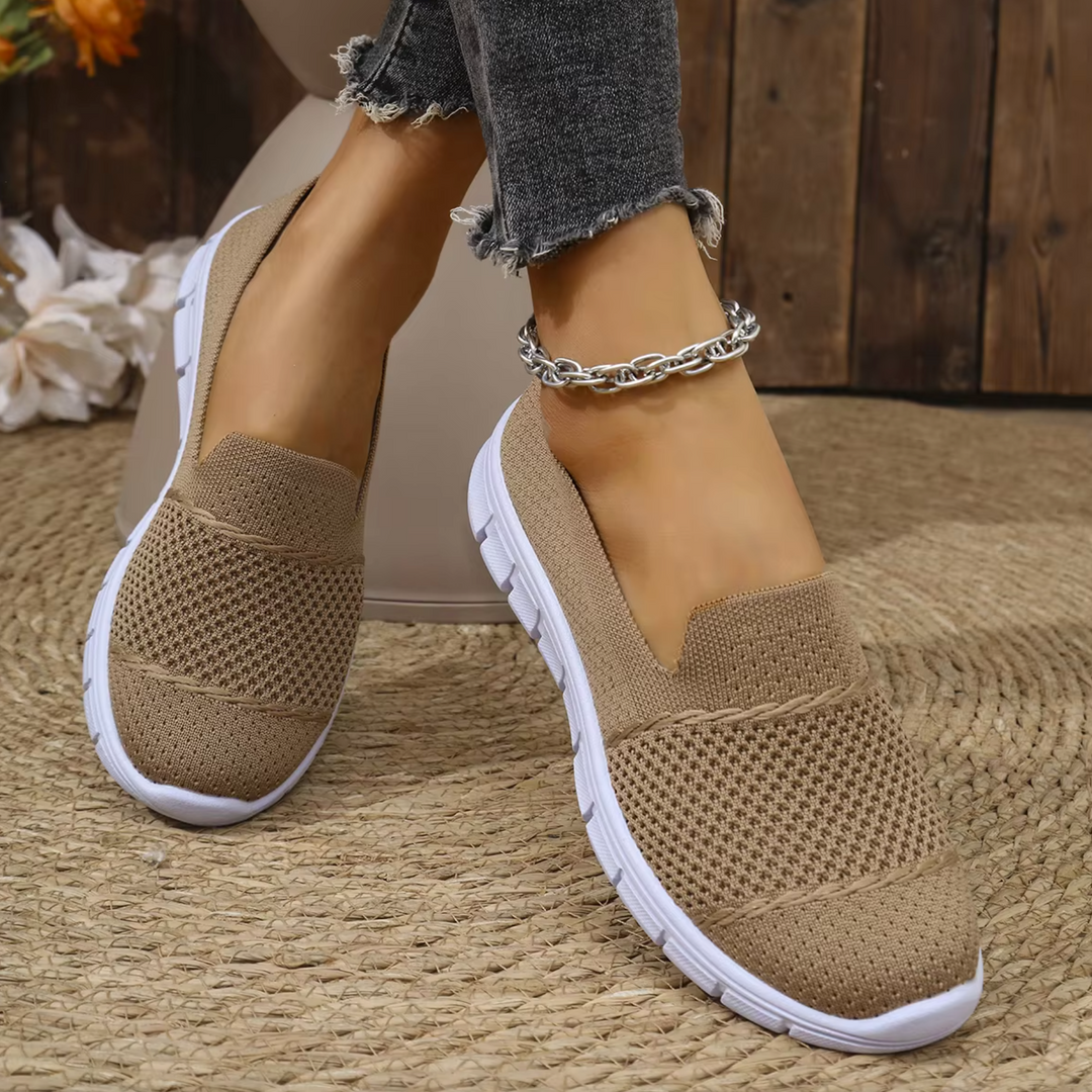 ComfortKnit™ Slip-On Orthopedic Walking Sneakers — Breathable, Cushioned, Non-Slip