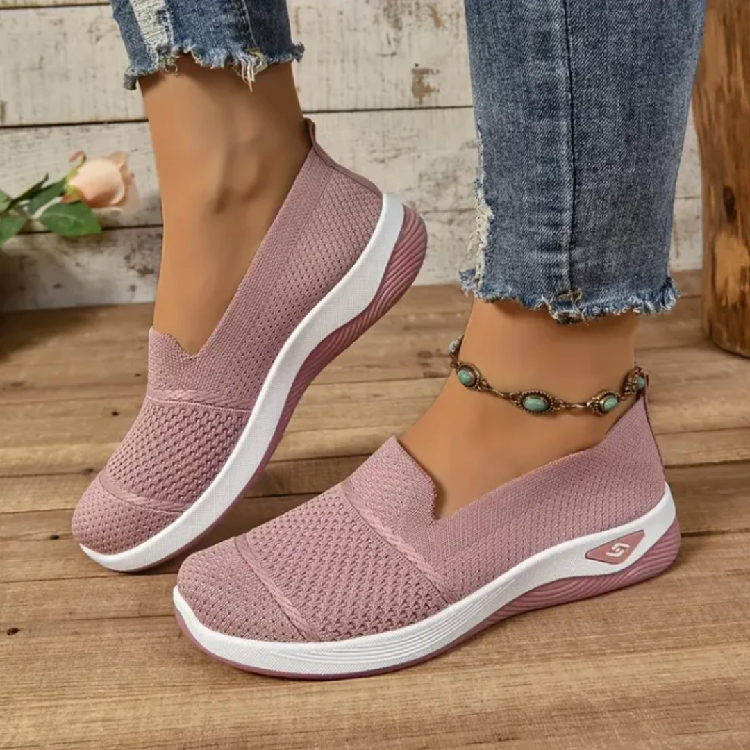 ComfortKnit™ Slip-On Orthopedic Walking Sneakers — Breathable, Cushioned, Non-Slip
