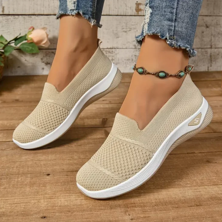ComfortKnit™ Slip-On Orthopedic Walking Sneakers — Breathable, Cushioned, Non-Slip