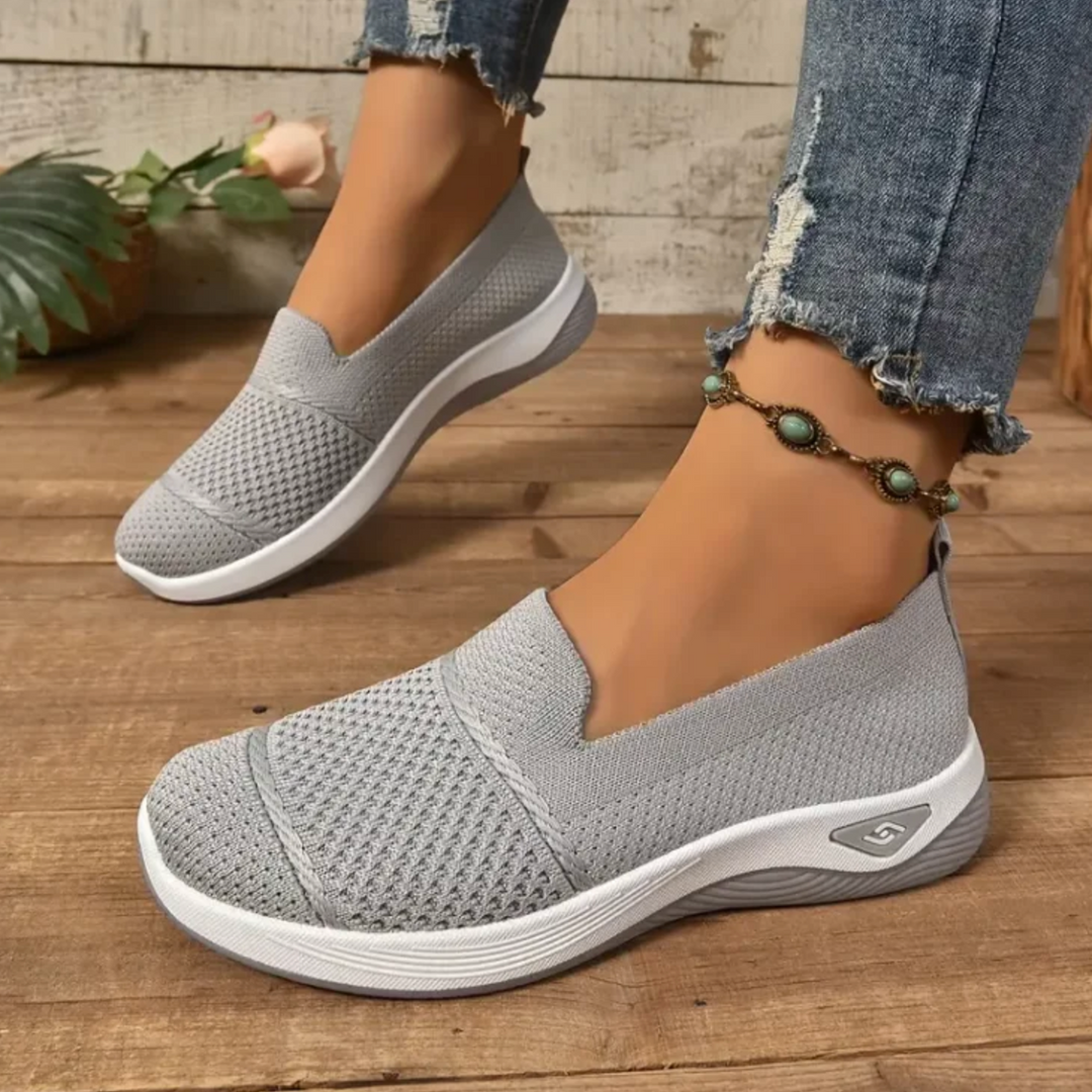 ComfortKnit™ Slip-On Orthopedic Walking Sneakers — Breathable, Cushioned, Non-Slip