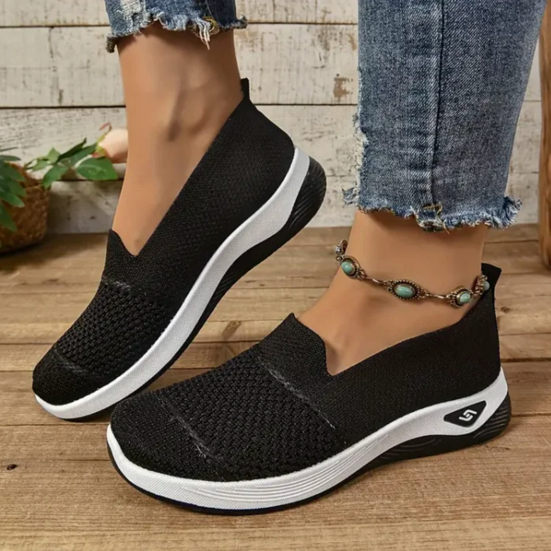 ComfortKnit™ Slip-On Orthopedic Walking Sneakers — Breathable, Cushioned, Non-Slip