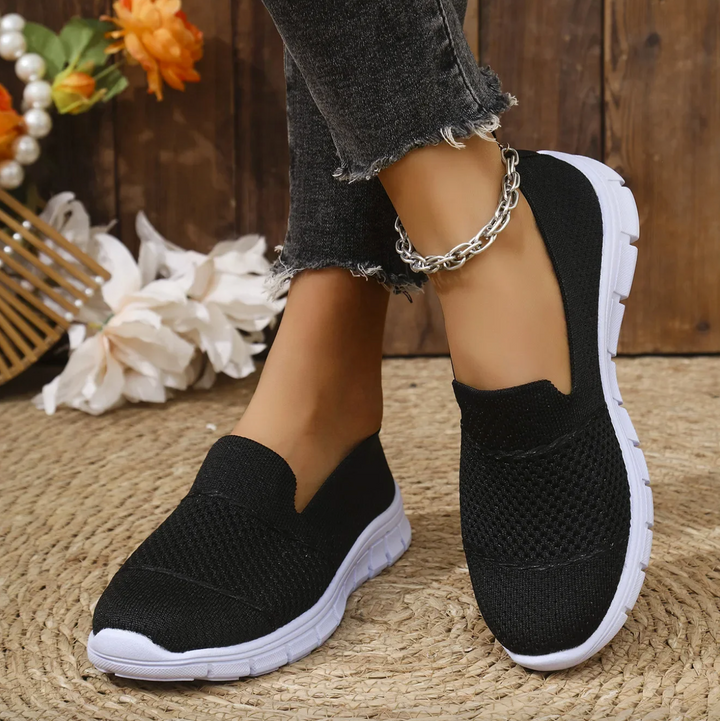 ComfortKnit™ Slip-On Orthopedic Walking Sneakers — Breathable, Cushioned, Non-Slip