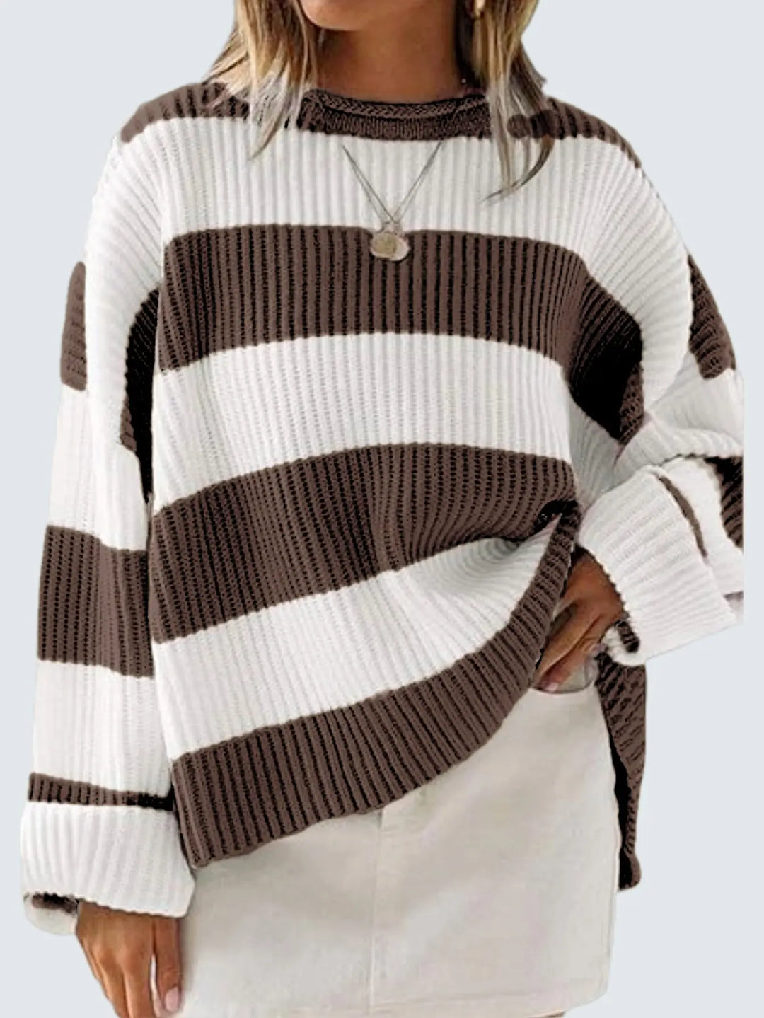 Adeline | Stripe Knitted Sweater Women