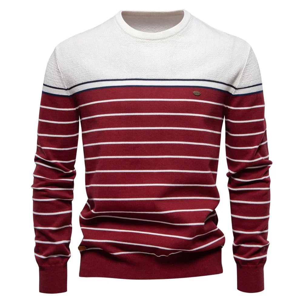 Men's Stripe Pattern Sweater