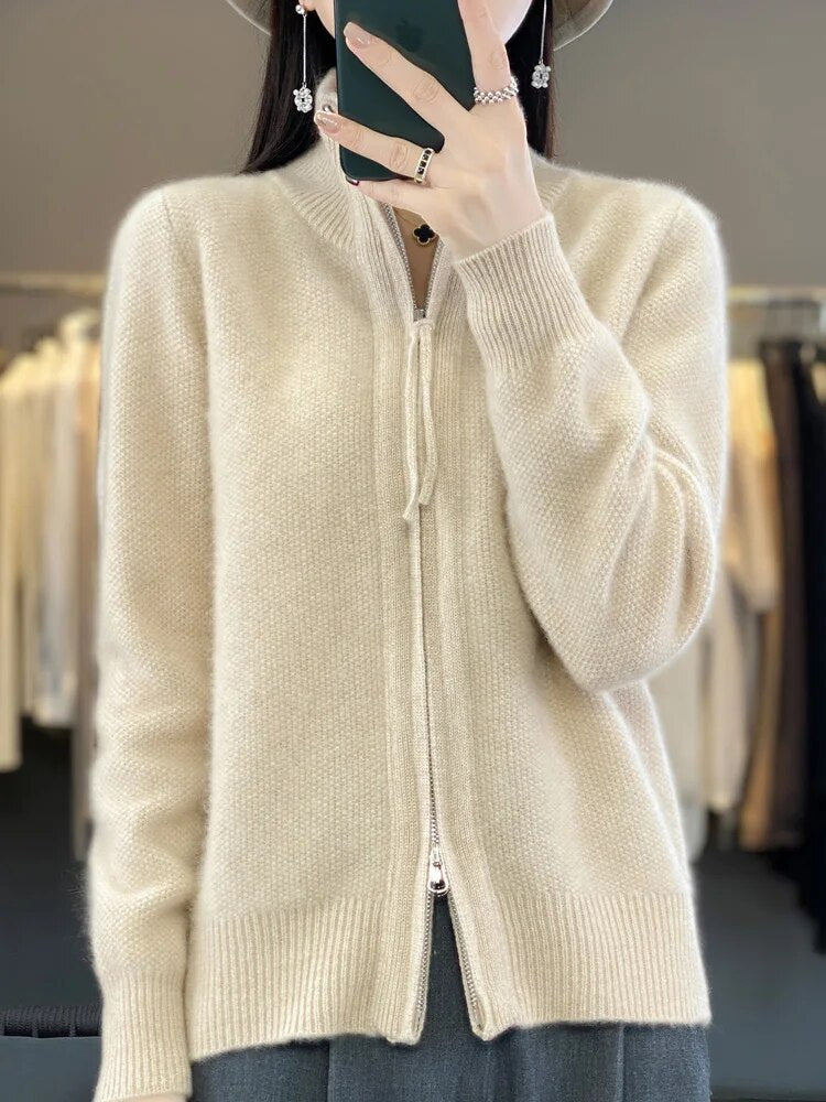 Mihaela | Comfortable Zip-Up Cardigan